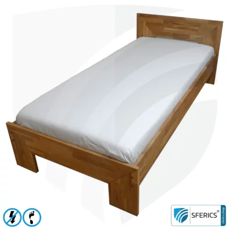 Sheet for single bed | Shielding of low-frequency electrical alternating fields LF | Enables Earth Connect* | Not suitable for effective EMR shielding!