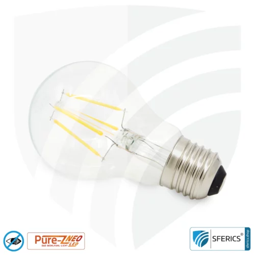 4,2 watt LED filament Pure-Z NEO | bright as 38 watts, 400 lumens | CRI 97 | flicker-free | warm white | E27