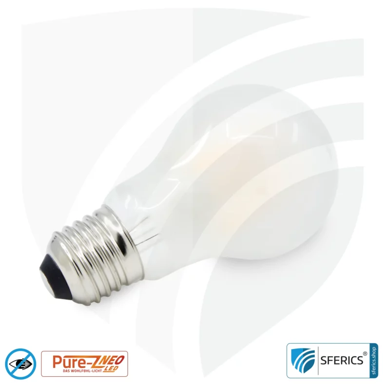 8.2 watt LED filament Pure-Z NEO | bright as 66 watts, 830 lumens | CRI 97 | flicker-free | warm white | E27 | frosted