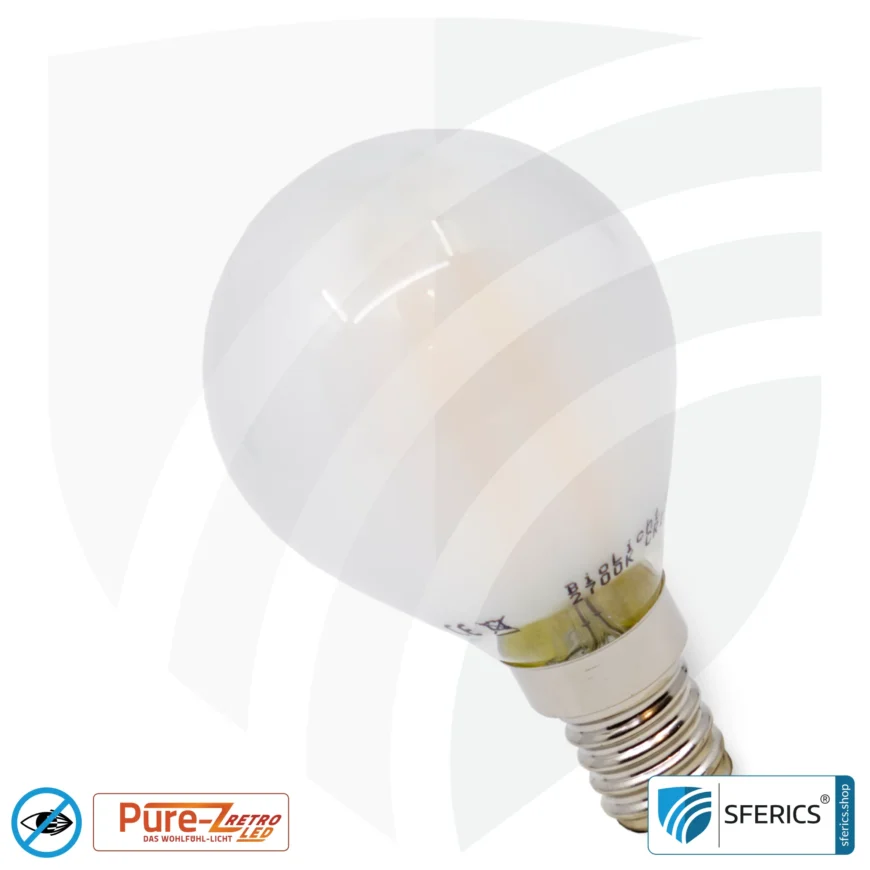 3 watt LED filament Pure-Z Retro | bright as 30 watts, 300 lumens | CRI über 90 | flicker-free | warm white | E14