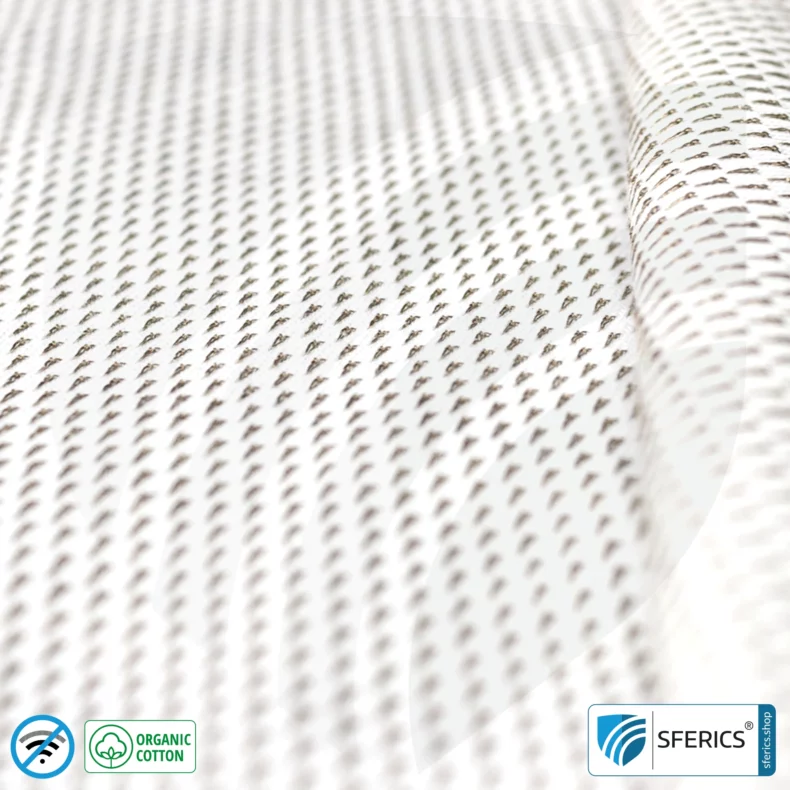NEW ANTIWAVE OC shielding fabric | Ideal for clothing and underwear | light gray | HF shielding against electrosmog up to 33 dB | 5G ready!