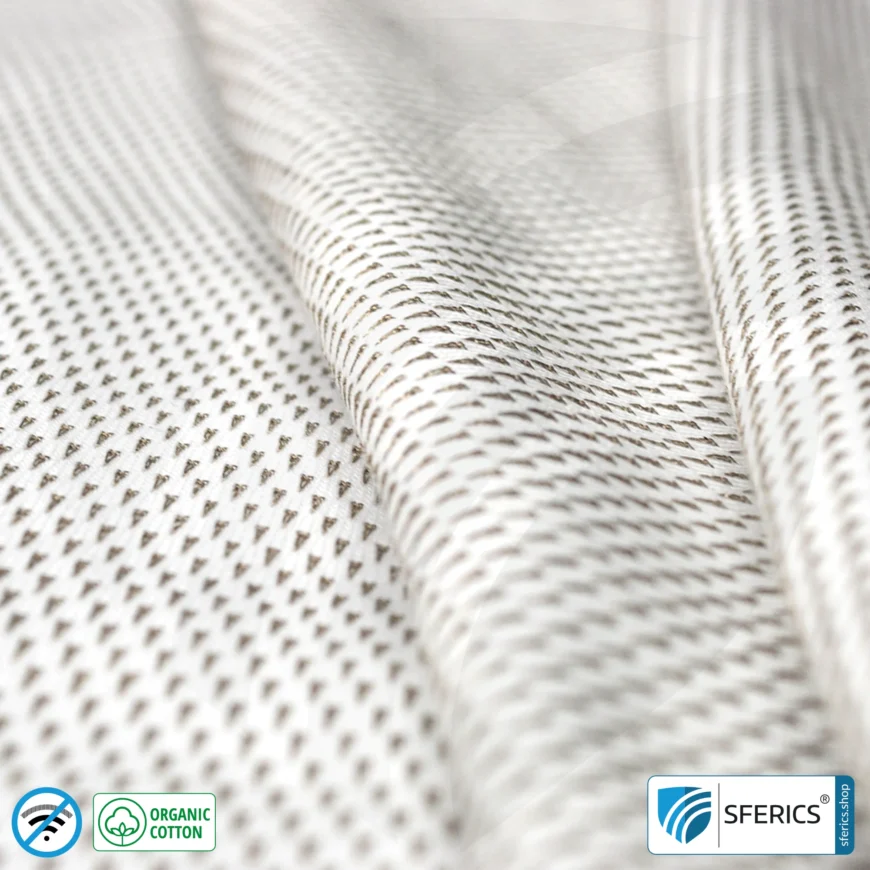 NEW ANTIWAVE OC shielding fabric | Ideal for clothing and underwear | light gray | HF shielding against electrosmog up to 33 dB | 5G ready!
