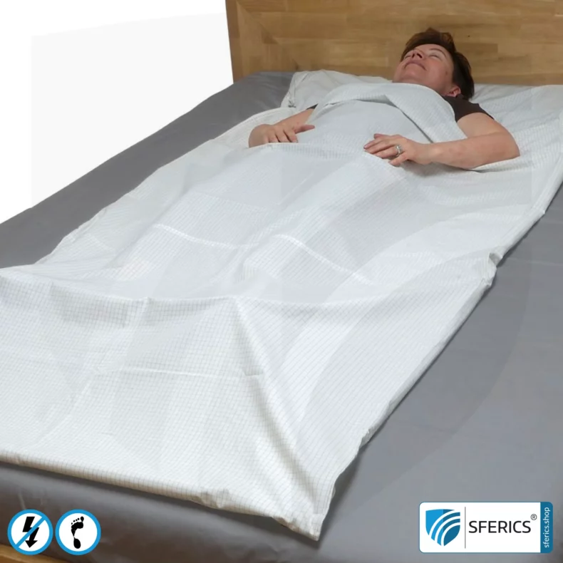 Sleeping cover | 90 x 260 cm | Shielding of low-frequency electrical alternating fields | Enables Earth Connect* | Not suitable for shielding WIFI, LTE, 5G, etc.!