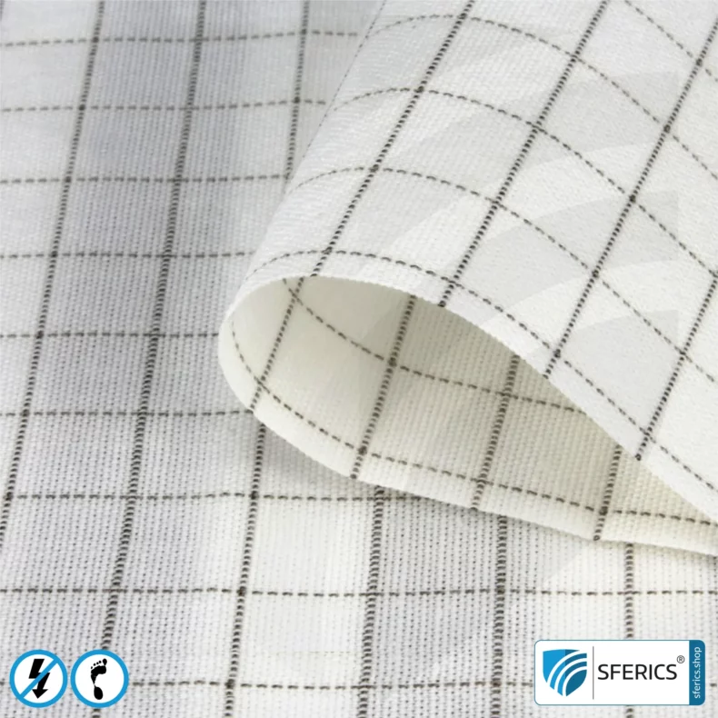 SILVER GRID shielding fabric | Shielding of low-frequency electrical alternating fields LF | Enables Earthing* | Not suitable for EMR shielding!