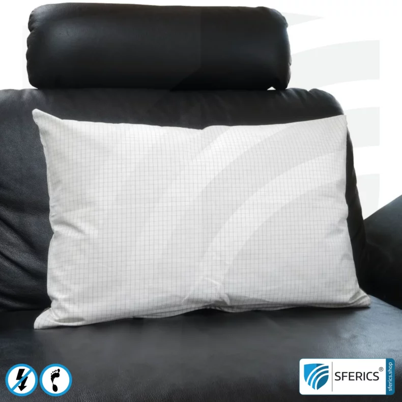 Sofa cushion BIG | 60 x 40 cm | Shielding of low-frequency electrical alternating fields | Enables Earth Connect* | Not suitable for shielding WIFI, LTE, 5G, etc.!
