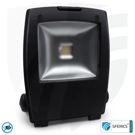 LED floodlight with bracket, black | 35 watt full spectrum daylight | protection class IP65 | 3000 lumens | flicker free | CRI 95 | ideal for great natural brightness in large rooms or as an indirect uplighter