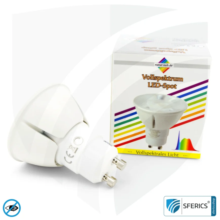 6,5 watt LED spot full spectrum 3step | dimmable with LED dimmer | bright as 35 watts, 510 lumens | CRI over 93 | flicker free | daylight | GU10 | business quality
