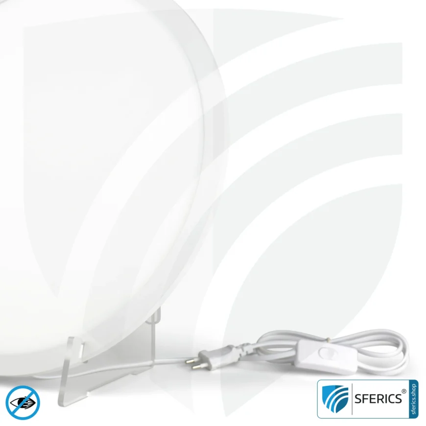 LED feel-good daylight lamp LENA 400 | revitalizing light shower + light therapy for lack of light | Full spectrum daylight with 10.000 lux from a distance of 33 cm | dimmable | flicker free | CRI over 95 | standing and hanging applicable