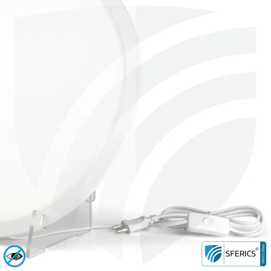 LED feel-good daylight lamp LENA 500 | revitalizing light shower + light therapy for lack of light | Full spectrum daylight with 10.000 lux from a distance of 40 cm | dimmable | flicker free | CRI over 95 | standing and hanging applicable