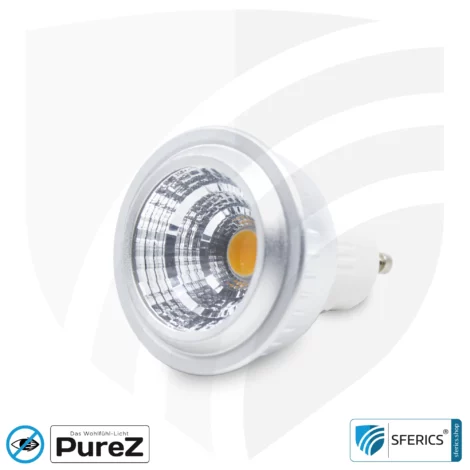 6 watt LED spot Pure-Z NEO| bright as 40 watts, 480 lumens | CRI 97 | flicker-free | warm white | GU10