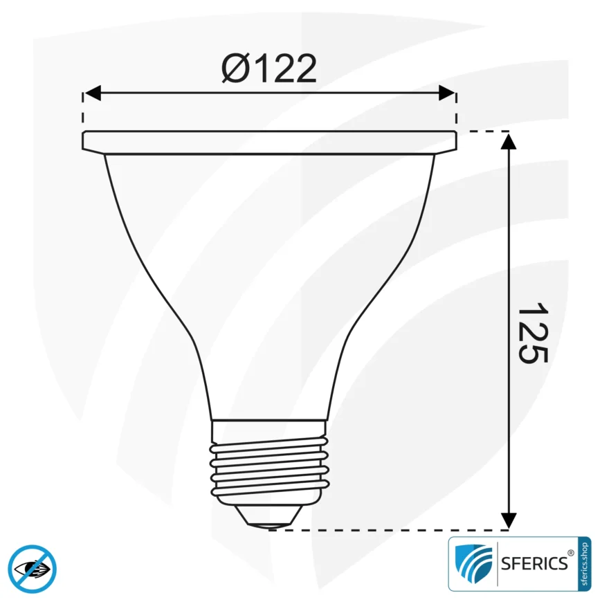 PAR38 LED Full Spectrum Spotlight with 14.5 Watts | Bright as 130 Watts, 1280 Lumens | Plant Lamp | CRI 98 | Flicker-Free | Daylight | E27 | Business Quality