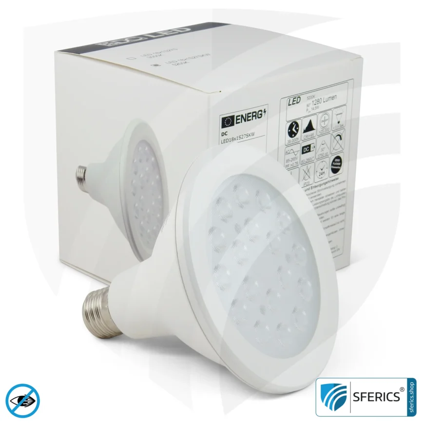 PAR38 LED Full Spectrum Spotlight with 14.5 Watts | Bright as 130 Watts, 1280 Lumens | Plant Lamp | CRI 98 | Flicker-Free | Daylight | E27 | Business Quality