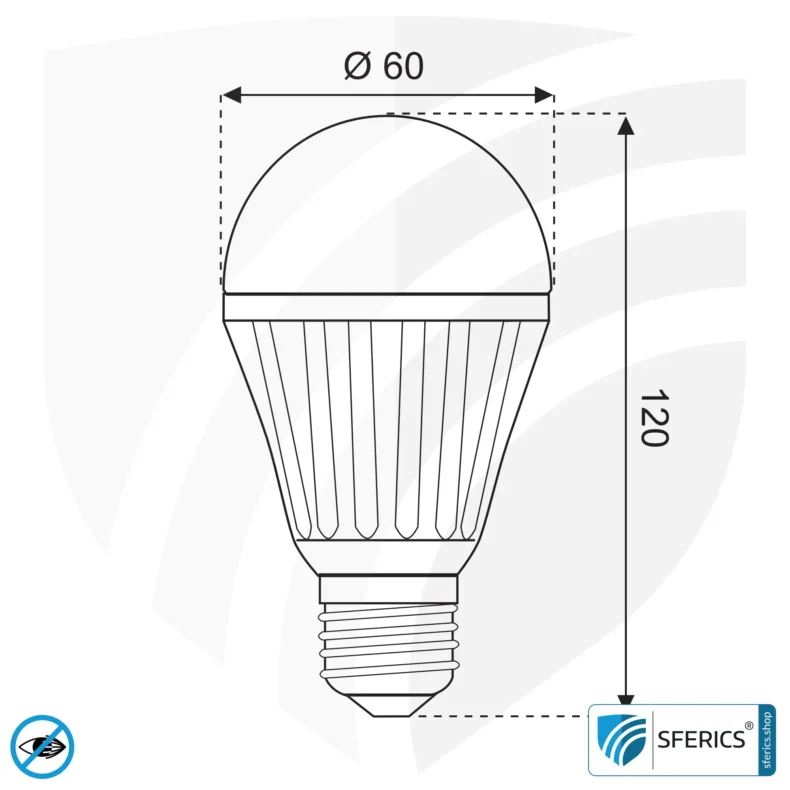 10 Watt LED Full Spectrum, Dimmable (TRIAC) | As Bright as 100 Watts, 1070 Lumens | CRI over 95 | Flicker-free | Daylight | E27 | Business Quality