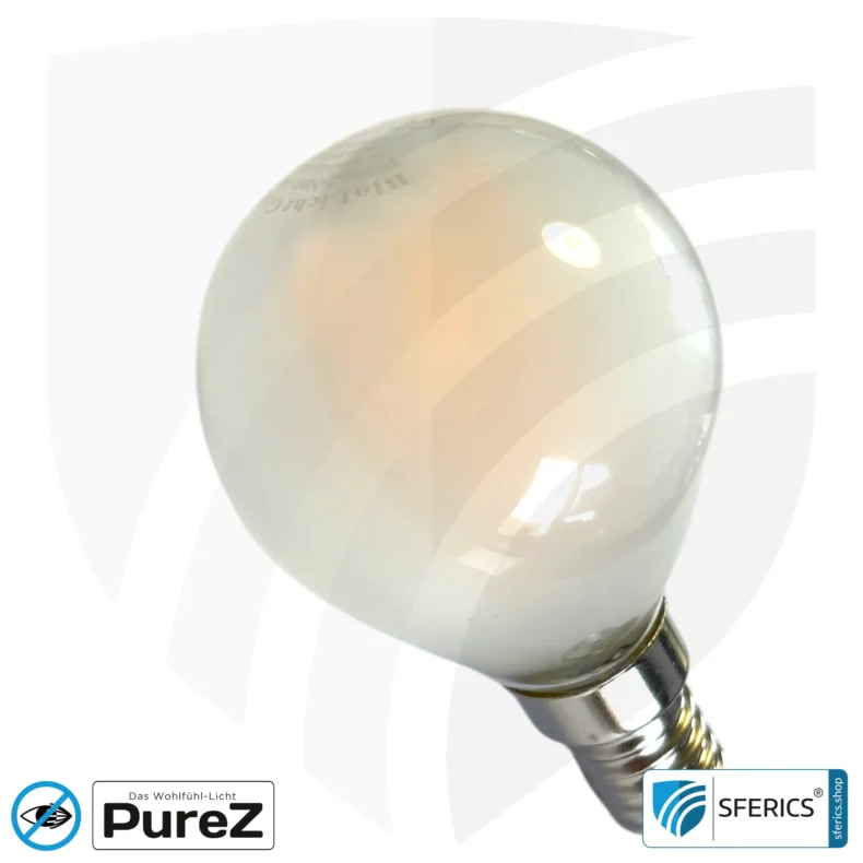 4 Watt LED Filament Pure-Z NEO | Bright as 38 watts, 400 lumens | CRI 97 | flicker-free | warm white | E14