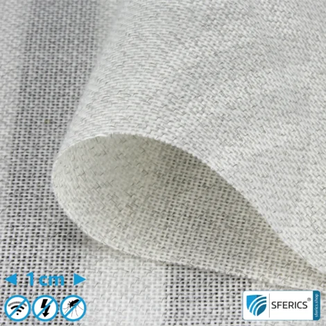 NATURELL ULTRA Shielding Fabric | ideal for making canopies and curtains | HF shielding attenuation against electromagnetic smog up to 38 dB | Groundable LF | 5G ready!