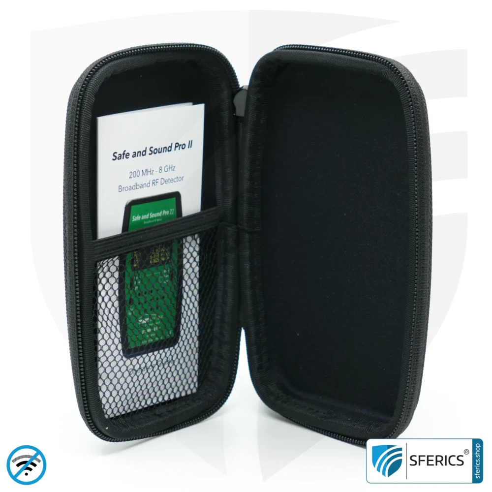 SAFE AND SOUND PRO 2 Electrosmog Detector | Unique measuring range up to 3.180.000 µW/m² | Semi-professional broadband HF measuring device for beginners | Detection of EMF radiation up to 8 GHz, including 5G! | Model 2025