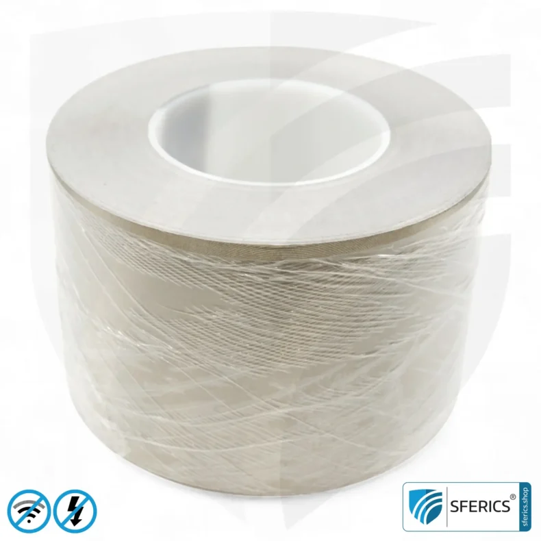Shielding tape HNX100 for web edges, self-adhesive | Optimization of shielding attenuation for overlapping seam edges | 50 m length