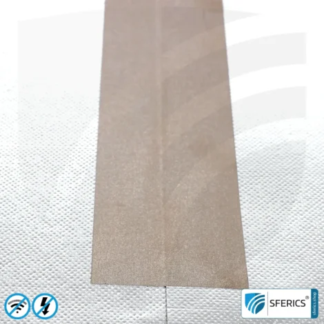 Shielding tape HNX50 for web edges, self-adhesive | Optimization of shielding attenuation for overlapping seam edges | 50 m length